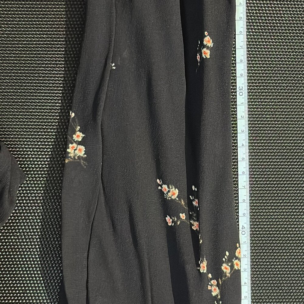 NWT Reformation Black Floral Open Back Gown Size 6 Long Sleeve - Picture 8 of 10